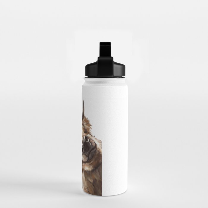 Sneaky Highland Cow Water Bottle Gallery Image 2