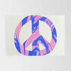 peace, blue & pink Rug Gallery Image 2