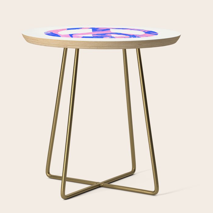 peace, blue & pink Side Table Gallery Image 1