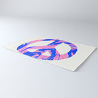 peace, blue & pink Rug Gallery Image 3