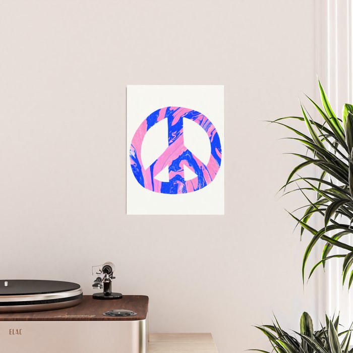peace, blue & pink Poster Gallery Image 2