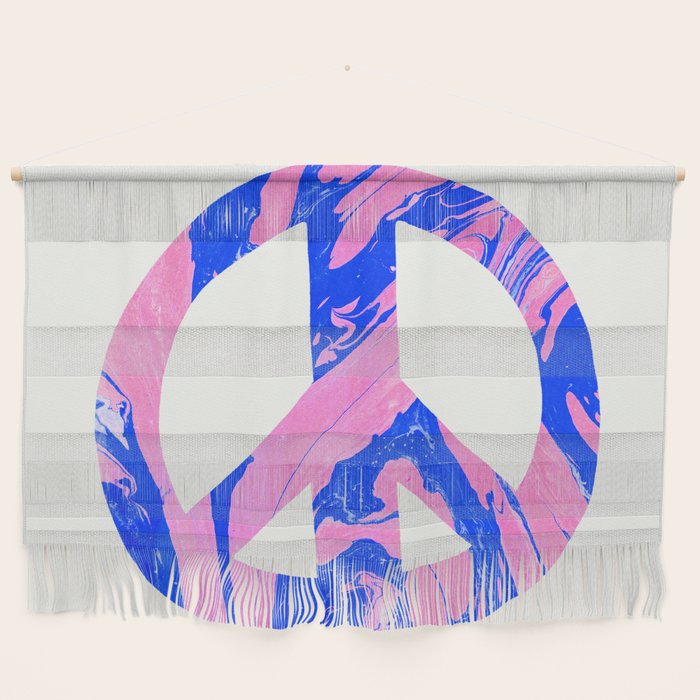 peace, blue & pink Wall Hanging Gallery Image 1