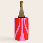 Mid Century Modern Retro Lounge Ogee Pattern in Preppy Pink and Red Wine Chiller Gallery Image 2