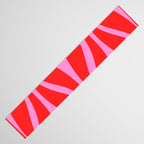Mid Century Modern Retro Lounge Ogee Pattern in Preppy Pink and Red Table Runner Gallery Image 3