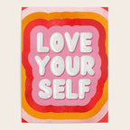 Love Yourself retro type Poster Gallery Image 4