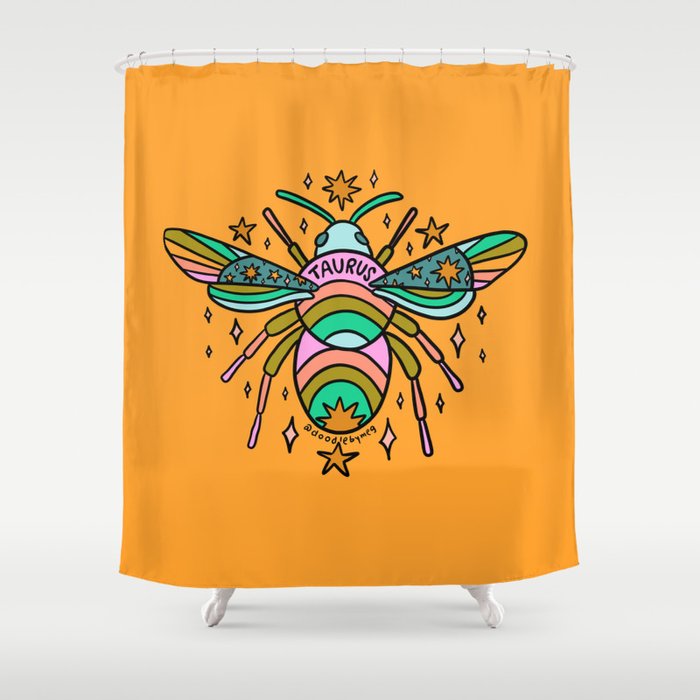 Taurus Bumblebee Shower Curtain Gallery Image 1