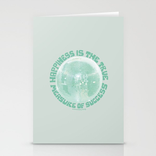 Happiness Is The True Measure of Success in Mint Stationery Card Gallery Image 2