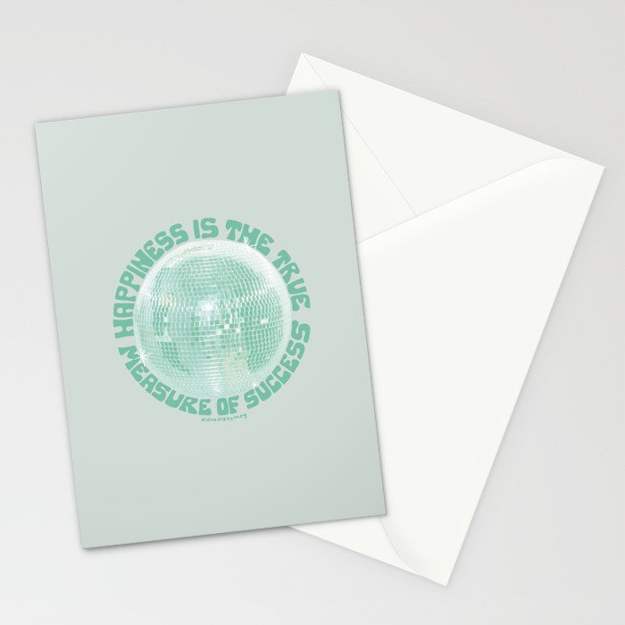Happiness Is The True Measure of Success in Mint Stationery Card Gallery Image 2