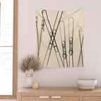 Minimal Skis 2 Wall Tapestry Gallery Image 2