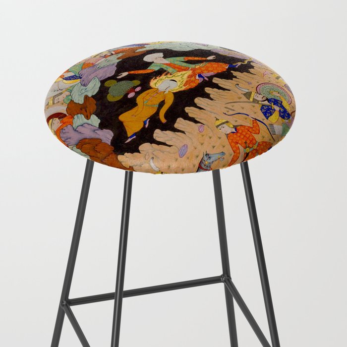 Sleeping in the hidden cave Islamic Antique Art  Stool Gallery Image 2