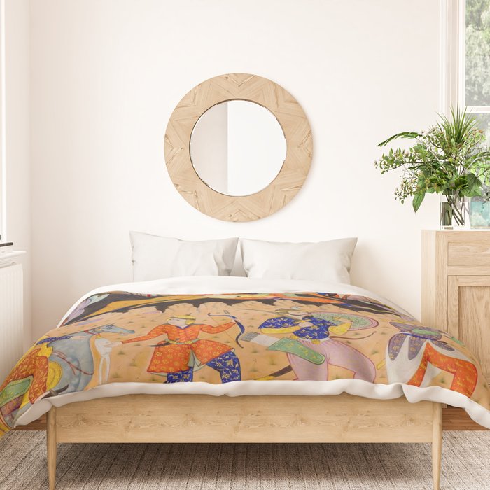 Sleeping in the hidden cave Islamic Antique Art  Duvet Cover Gallery Image 3