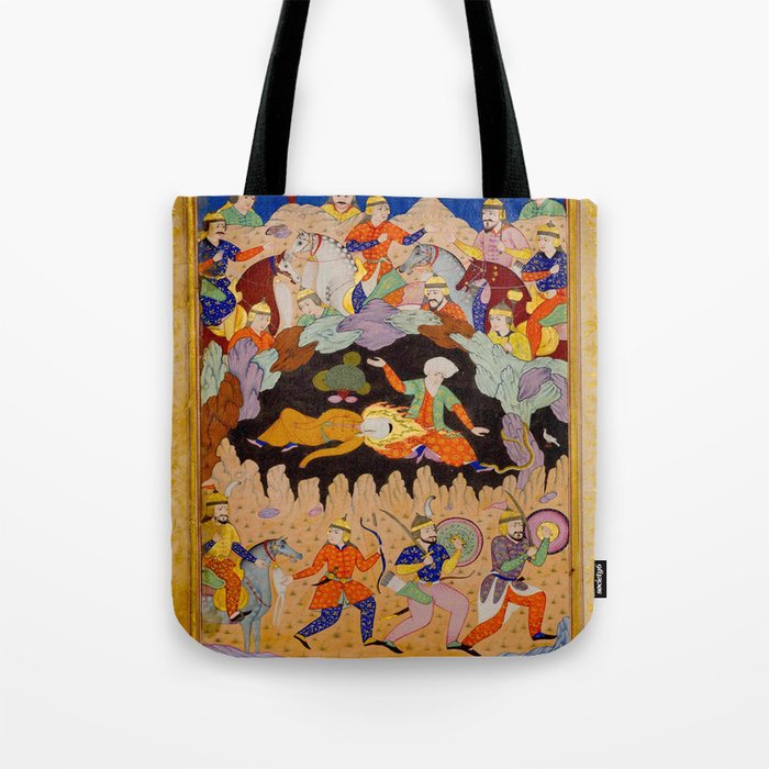 Sleeping in the hidden cave Islamic Antique Art  Tote Bag Gallery Image 1