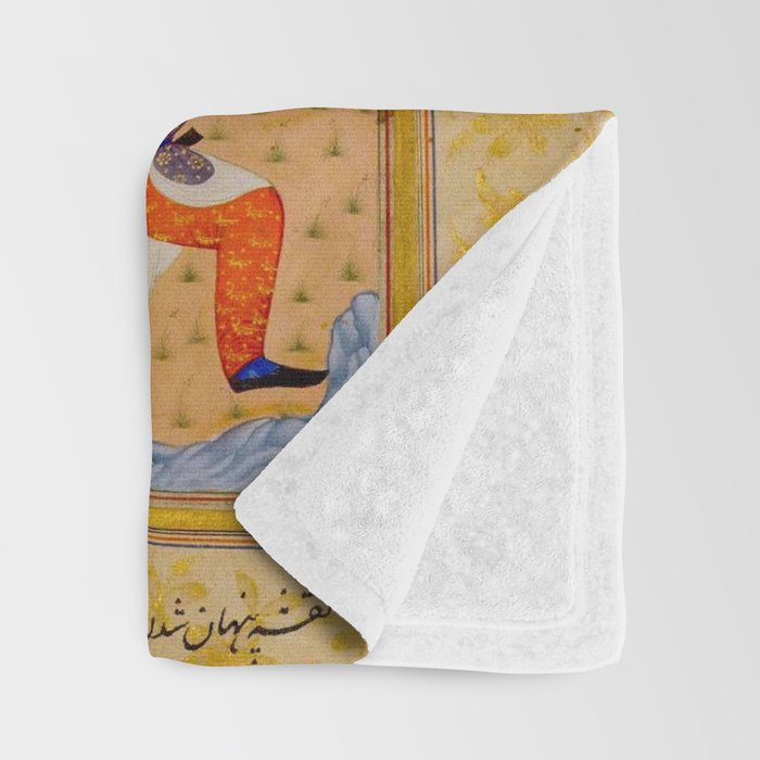 Sleeping in the hidden cave Islamic Antique Art  Throw Blanket Gallery Image 3