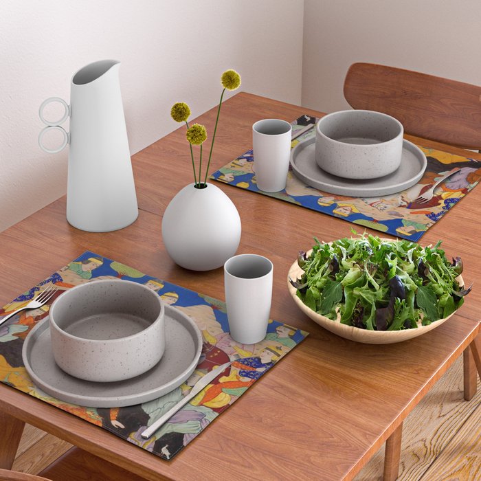 Sleeping in the hidden cave Islamic Antique Art  Placemat Gallery Image 2