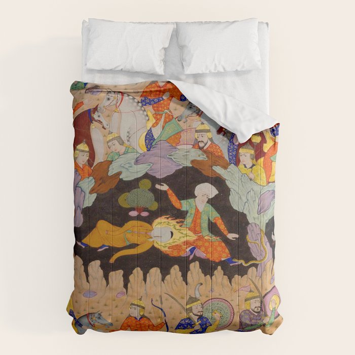 Sleeping in the hidden cave Islamic Antique Art  Comforter Gallery Image 1