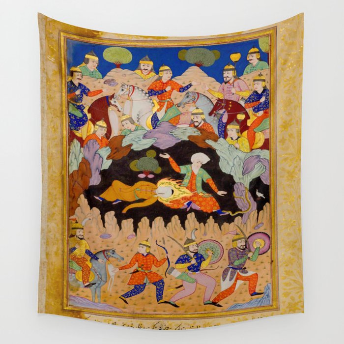 Sleeping in the hidden cave Islamic Antique Art  Wall Tapestry Gallery Image 4