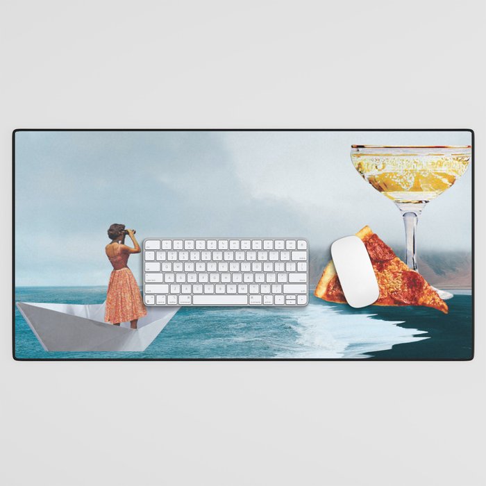 Sighting (Champagne & Pizza) Desk Mat Gallery Image 1