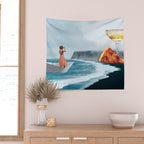 Sighting (Champagne & Pizza) Wall Tapestry Gallery Image 2