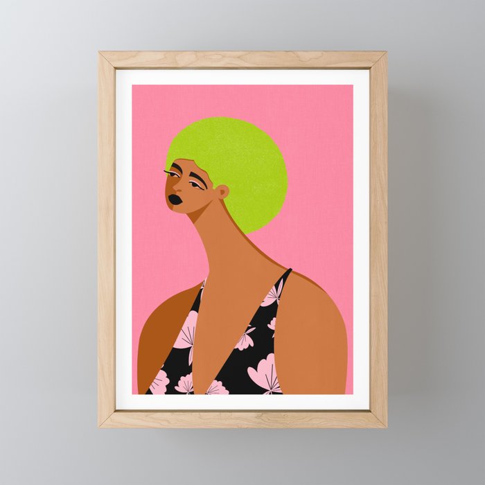 Summer Hair Vibe Mini Art Print Gallery Image 1