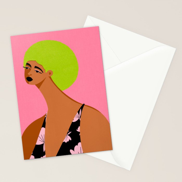 Summer Hair Vibe Stationery Card Gallery Image 2