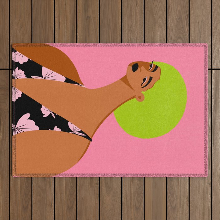 Summer Hair Vibe Outdoor Rug Gallery Image 1