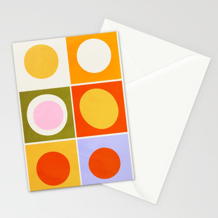 Colourplay & Concentric Circles: Mid Century Edition Stationery Card Gallery Image 2