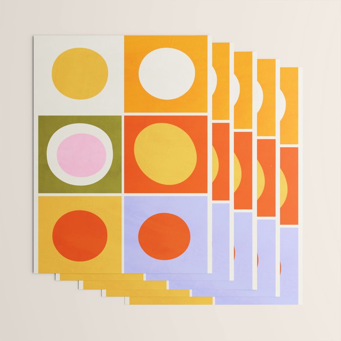 Colourplay & Concentric Circles: Mid Century Edition Wrapping Paper Gallery Image 3