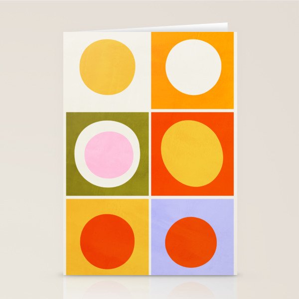 Colourplay & Concentric Circles: Mid Century Edition Stationery Card Gallery Image 2
