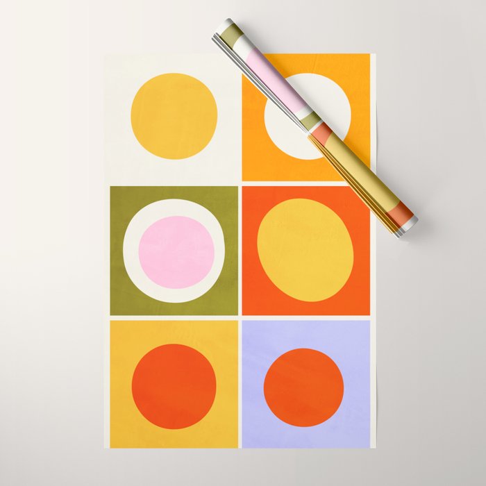 Colourplay & Concentric Circles: Mid Century Edition Wrapping Paper Gallery Image 1