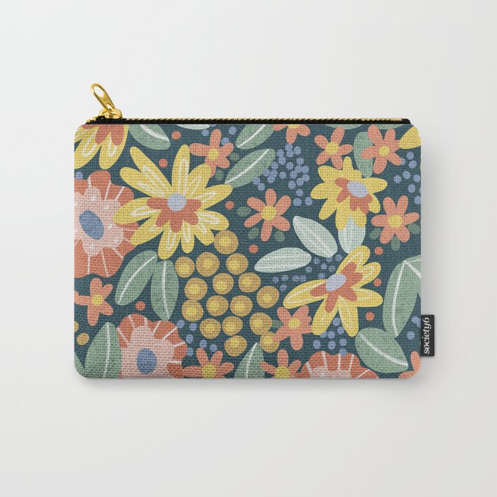 Alicia Blue Pattern Carry All Pouch Gallery Image 1