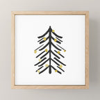Black and gold spiky tree Mini Art Print Gallery Image 1