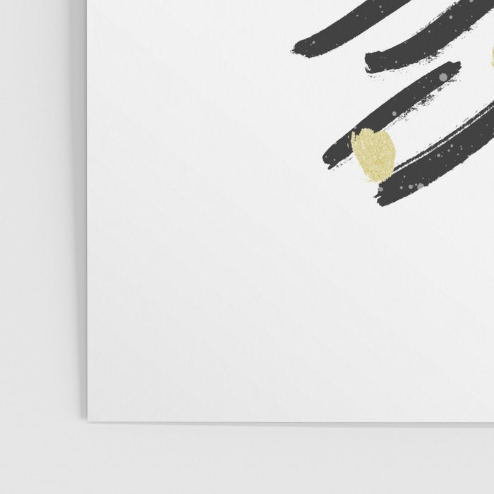 Black and gold spiky tree Poster Gallery Image 3