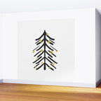 Black and gold spiky tree Wall Mural Gallery Image 2