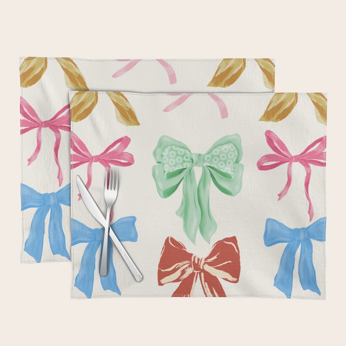 Holiday colorful bows Placemat Gallery Image 1