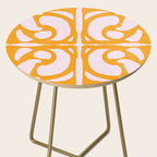 Abstract in Yellow and Cream Side Table Gallery Image 2