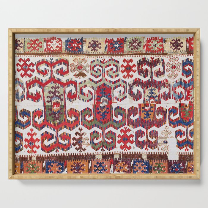 Saçikara Antique Tribal Turkish Kilim Serving Tray Gallery Image 1