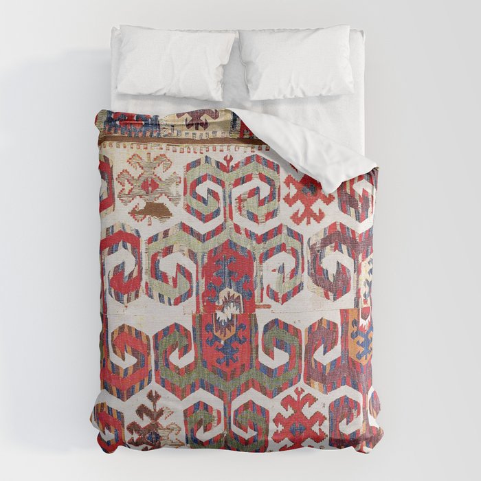 Saçikara Antique Tribal Turkish Kilim Duvet Cover Gallery Image 1
