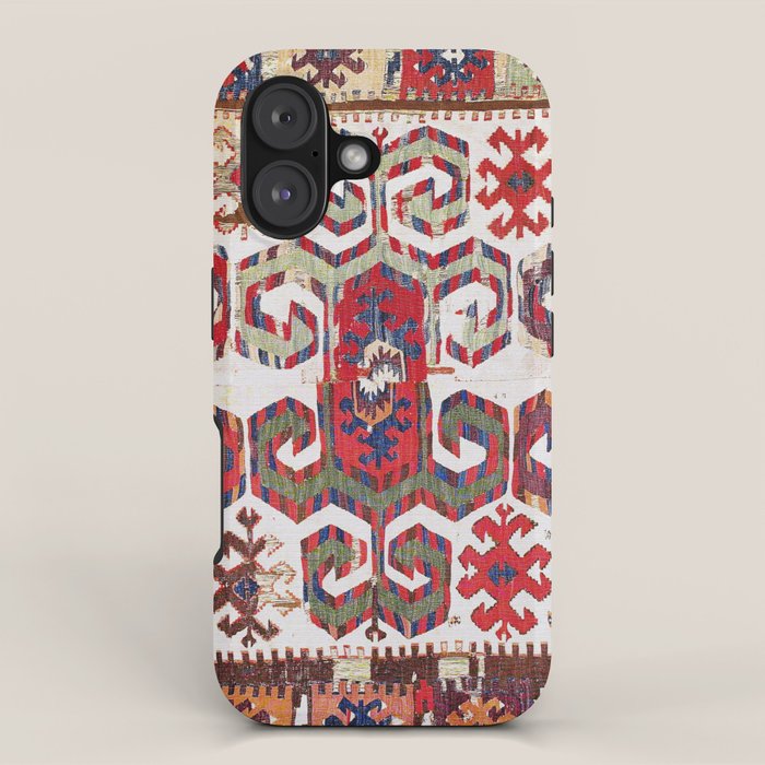 Saçikara Antique Tribal Turkish Kilim iPhone Case Gallery Image 1