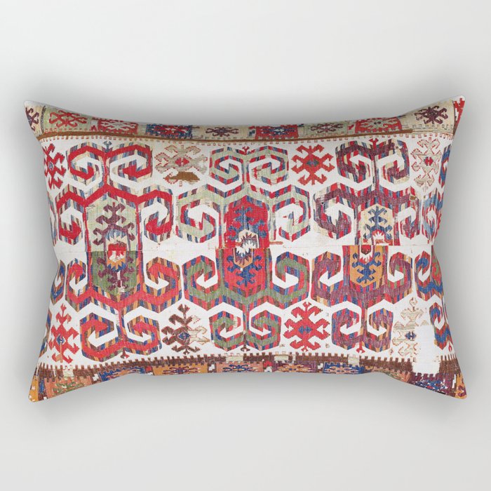 Saçikara Antique Tribal Turkish Kilim Rectangular Pillow Gallery Image 1