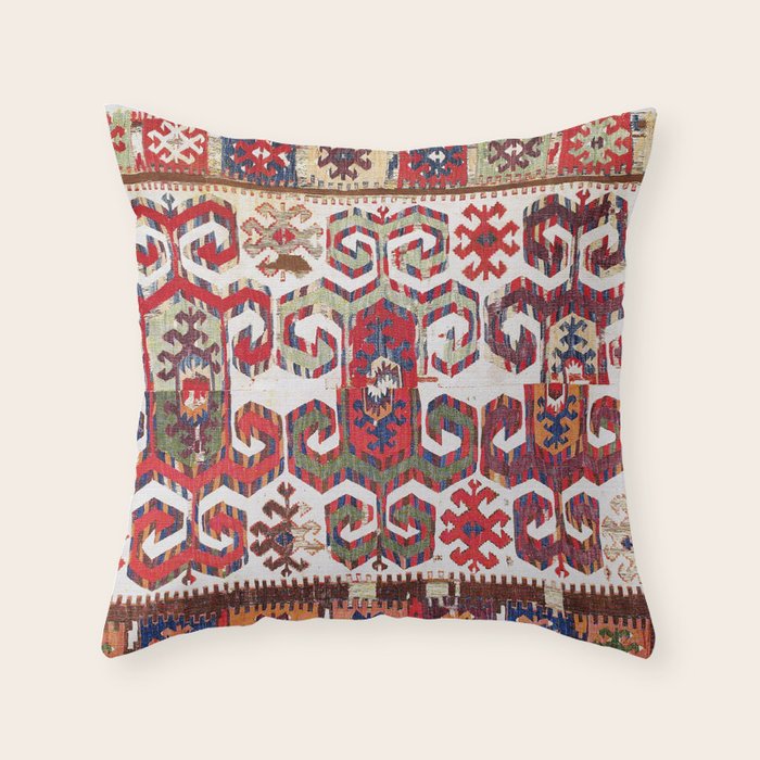 Saçikara Antique Tribal Turkish Kilim Throw Pillow Gallery Image 6