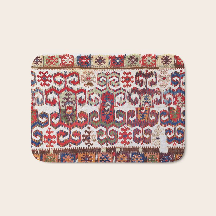 Saçikara Antique Tribal Turkish Kilim Bath Mat Gallery Image 1