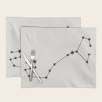 Scorpio Zodiac Star Constellation Line Art White Placemat Gallery Image 1