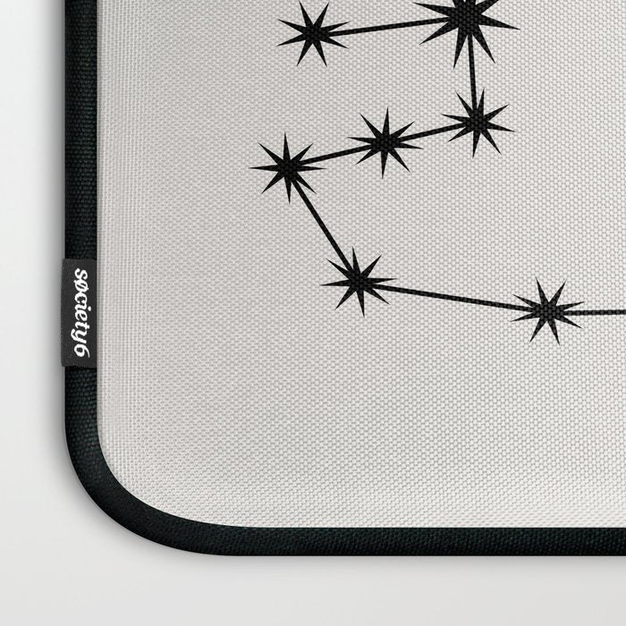 Scorpio Zodiac Star Constellation Line Art White Laptop Sleeve Gallery Image 3