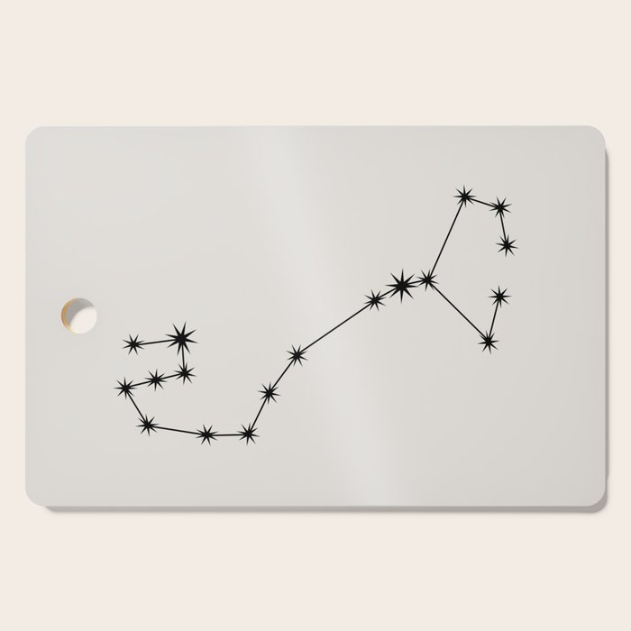 Scorpio Zodiac Star Constellation Line Art White Cutting Board Gallery Image 1