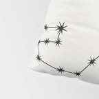 Scorpio Zodiac Star Constellation Line Art White Pillow Sham Gallery Image 4