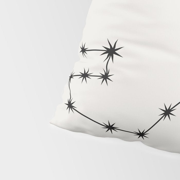 Scorpio Zodiac Star Constellation Line Art White Pillow Sham Gallery Image 4