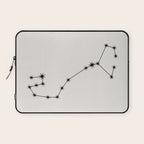 Scorpio Zodiac Star Constellation Line Art White Laptop Sleeve Gallery Image 1