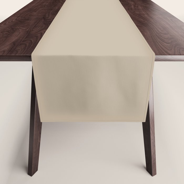 Oat Beige Solid Color Table Runner Gallery Image 1