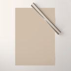 Oat Beige Solid Color Wrapping Paper Gallery Image 1