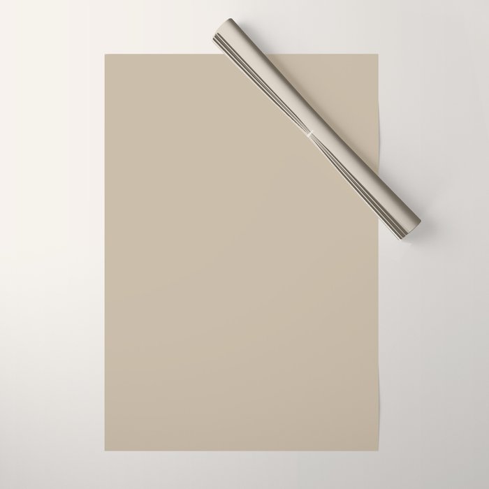 Oat Beige Solid Color Wrapping Paper Gallery Image 1